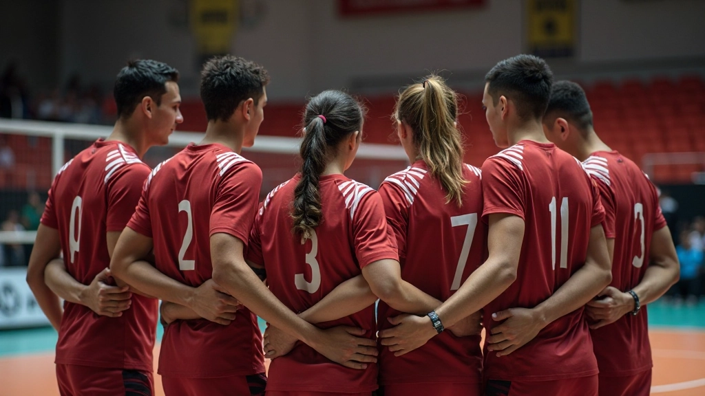 احصائيات مباراة كرة طائرة على شاشة العرض مع الفرق والنقاط